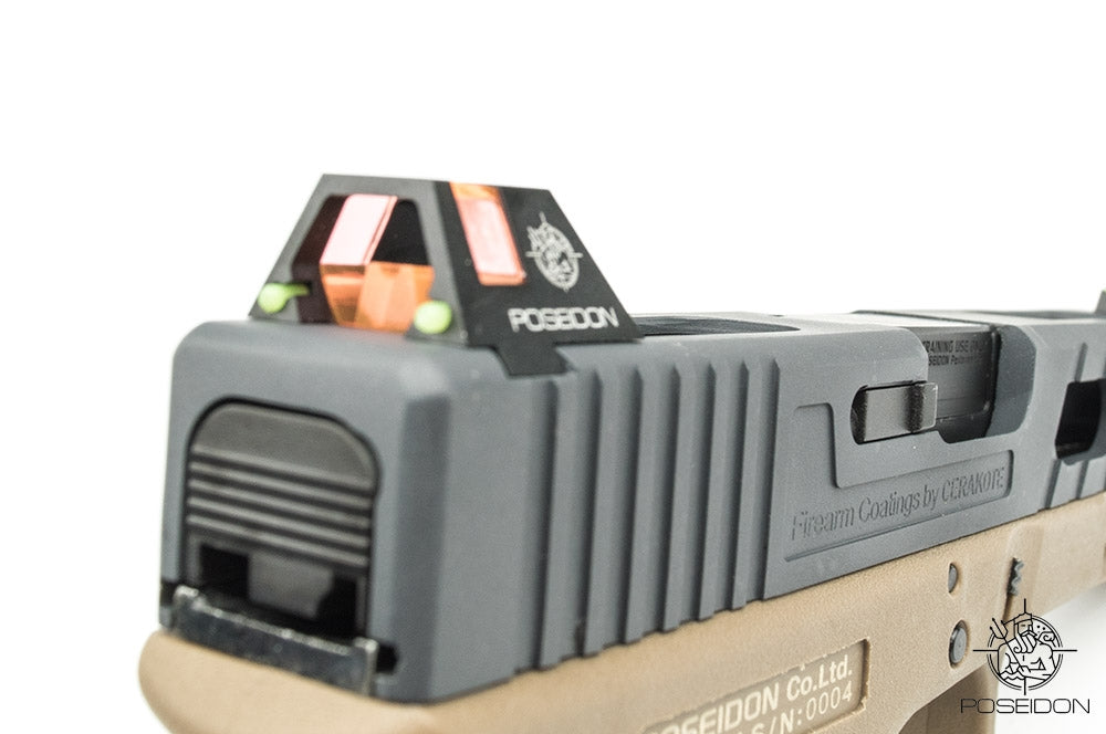 Poseidon P17 EVO MOD1 Cerakote Grey Metal Slide Airsoft GBB Pistol ( Tan Frame )