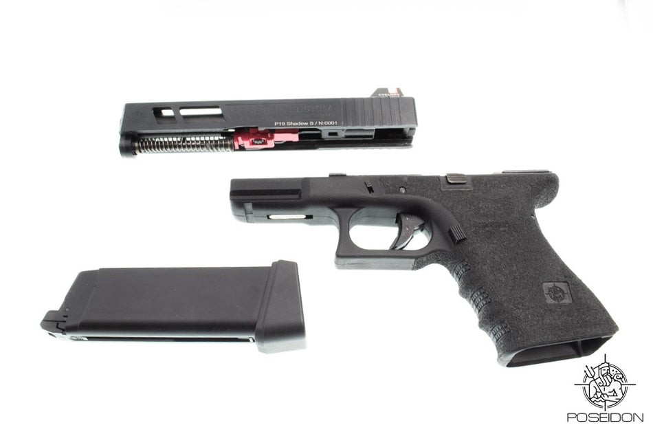 Poseidon P1.9 Shadow GBB Pistol ( Black Stippled Frame )