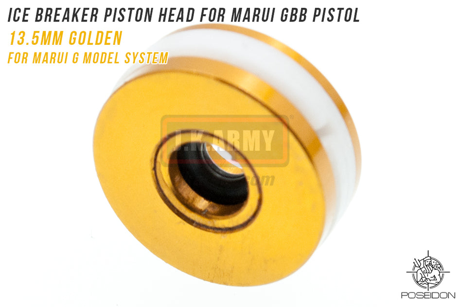 Poseidon ICE Breaker Piston Head 13.5mm Golden for Marui GBB Pistol