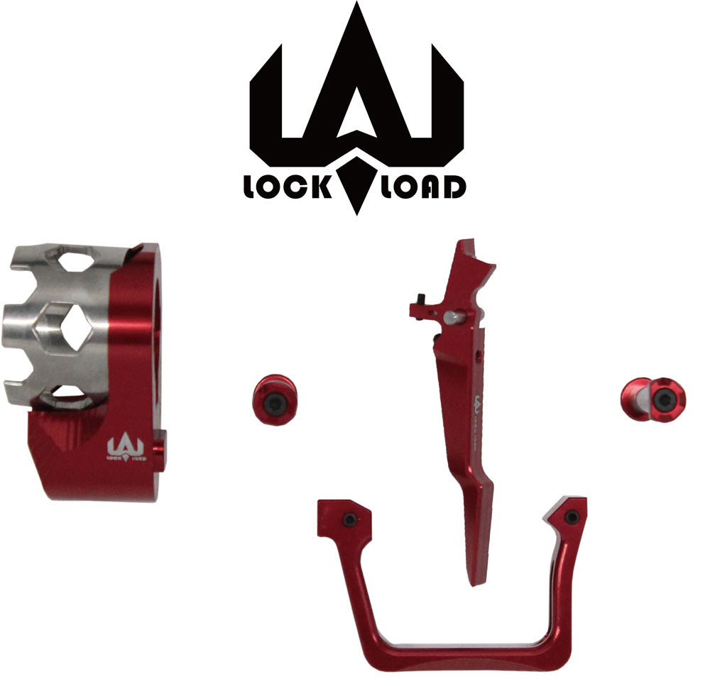 Poseidon Terminator M4 AEG Kit - CNC Tunable Advanced Trigger ( Black / Red / Gold )-Red