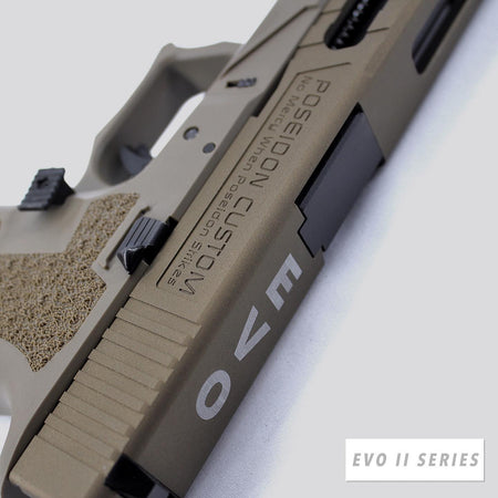 Poseidon P35 EVO 2 Airsoft GBB Pistol ( JDG Polymer80 Licensed P80 PF940V2 Airsoft Frame ) ( Cerakote Slide )-Grey-Black