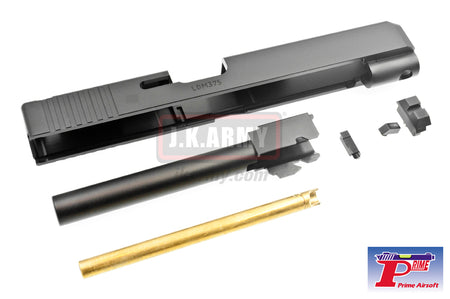 Prime G34 Style CNC Aluminum Slide with Barrel for Tokyo Marui Model 34 GBB Series - Black