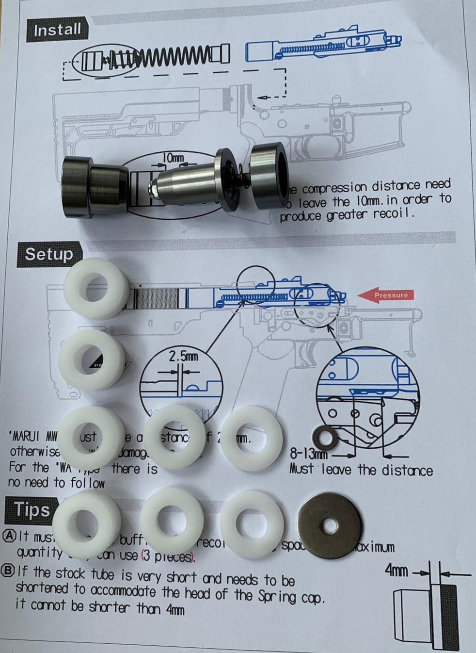 Prowin Magic Buffer for AR / M4 / 416 GBB ( TM MWS / WA / WE / VFC / GHK / G&P etc. ) ( Adjustable )