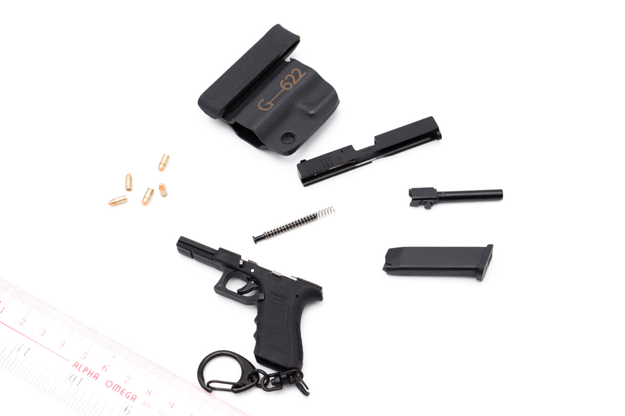 G17 Dummy Metal Keychain w/ Kydex Holster ( Black )