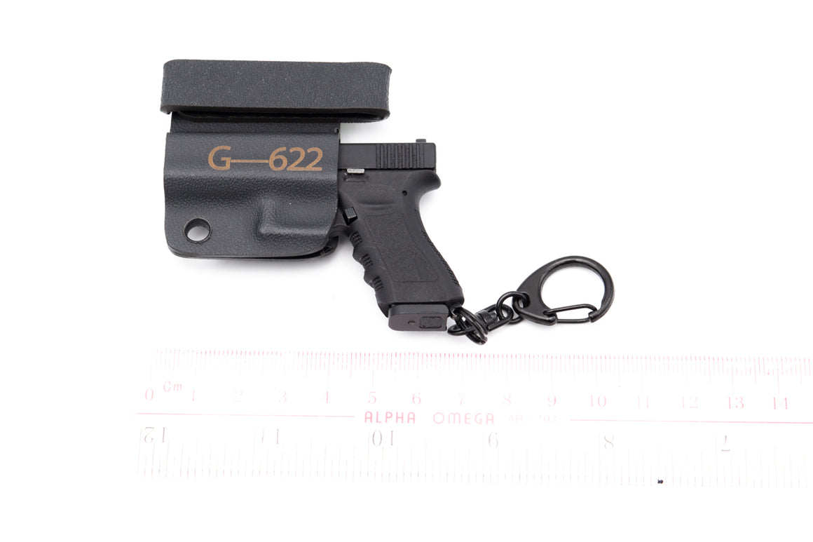G17 Dummy Metal Keychain w/ Kydex Holster ( Black )