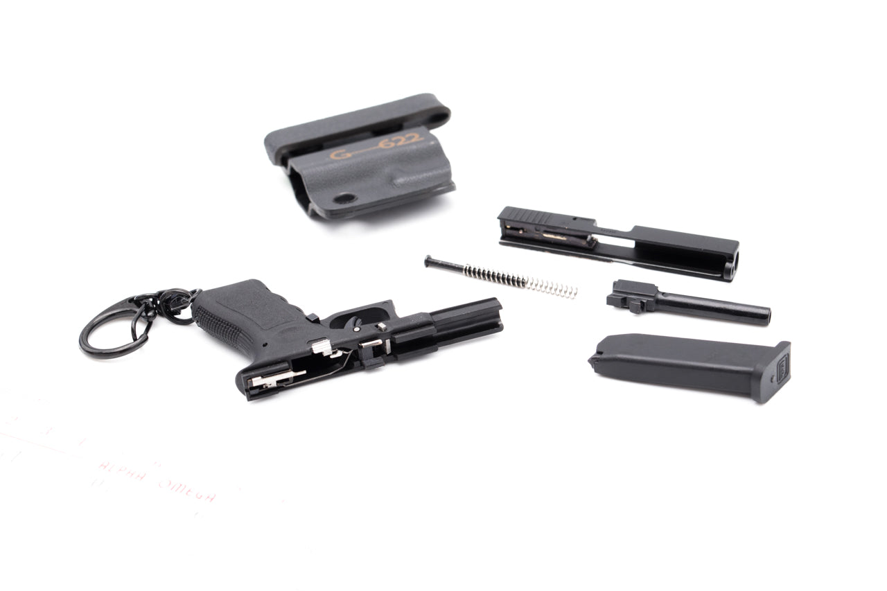 G17 Dummy Metal Keychain w/ Kydex Holster ( Black )