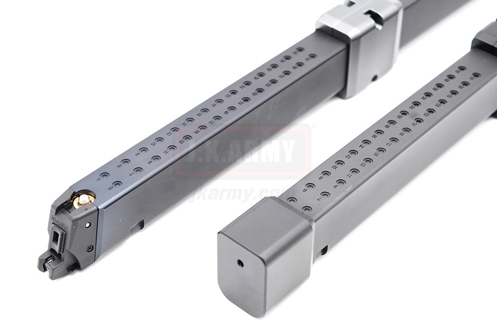 Prowin Twin Extension Magazine 112Rds for Marui TM G Model GBB Pistol Series ( Hermetic Type )-Grey