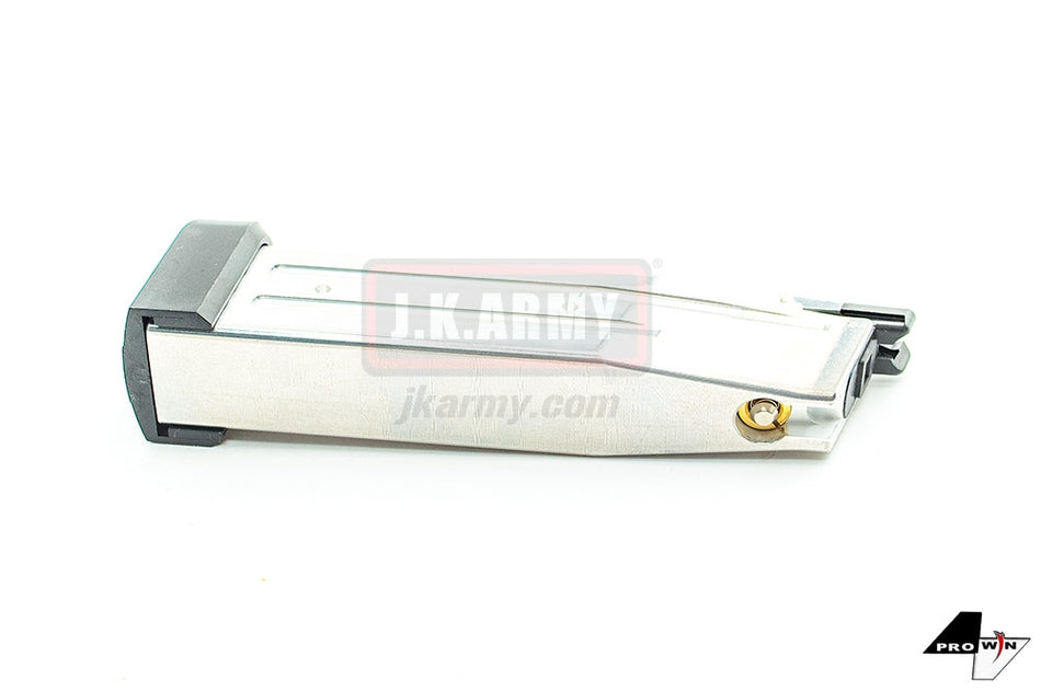 ProWin 140mm Magazine for Marui TM Hi-Capa GBBP Airsoft - Wargame Type ( Silver )