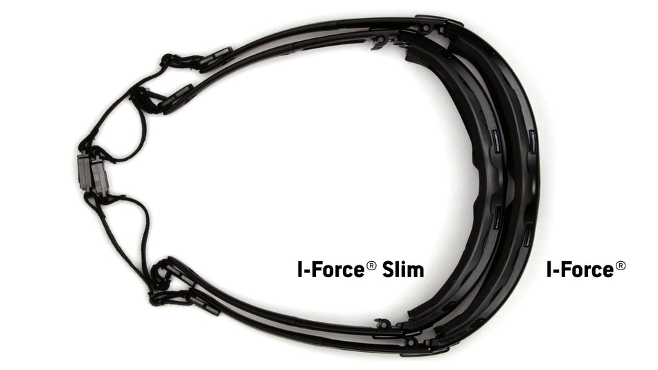Pyramex I-Force Slim Safety Goggle Clear Dual Anti-Fog Lens with Black Temples/Strap ( SB7010SDNT ) ( I Force )