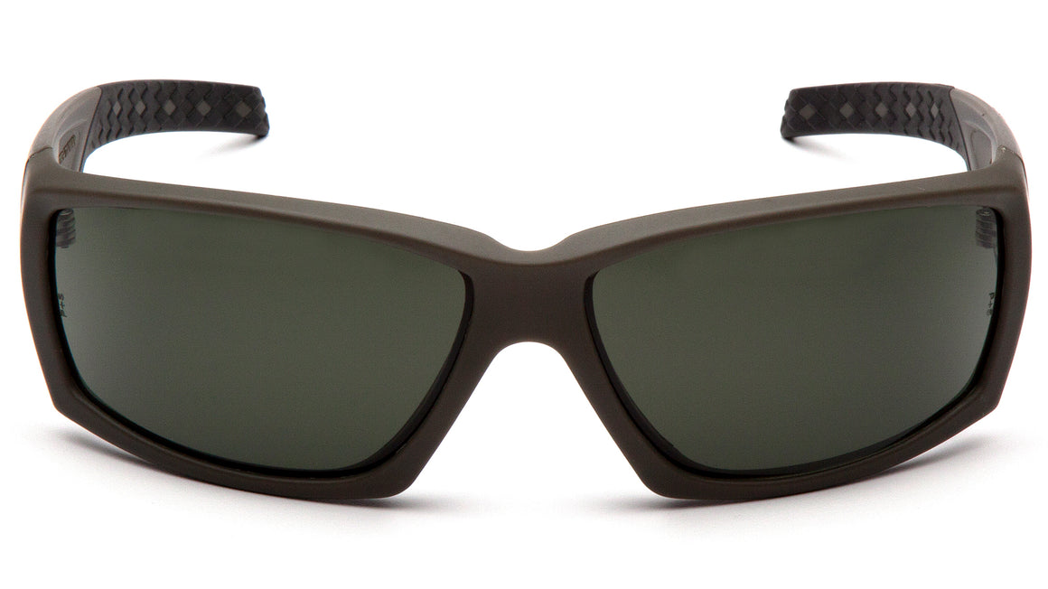 Pyramex Overwatch Shooting Glasses Forest Gray Anti-Fog Lens with OD Green Frame ( VGSG722T )