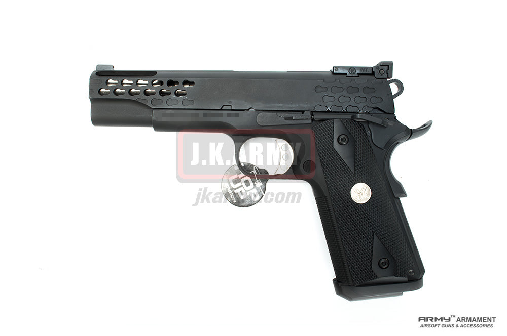 ARMY MEU Style Mini Keymod Texture M1911A1 GBB Airsoft Pistol ( BK )