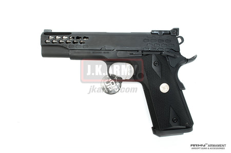 ARMY MEU Style Mini Keymod Texture M1911A1 GBB Airsoft Pistol ( BK )