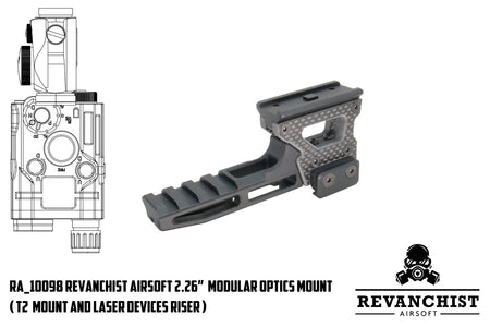 Revanchist 2.26” Modular Optics Mount & Laser Devices Riser for T2 / Amphibious Red-Dot Sight ( High Grade Carbon Fiber )-#3 For T2 & Amphibious Red-Dot Sight Mount