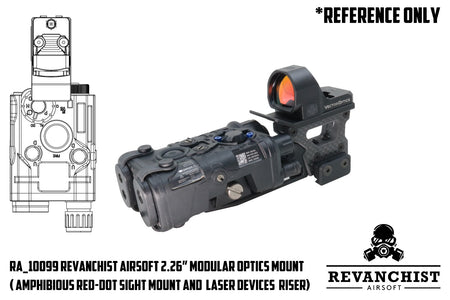 Revanchist 2.26” Modular Optics Mount & Laser Devices Riser for T2 / Amphibious Red-Dot Sight ( High Grade Carbon Fiber )-#3 For T2 & Amphibious Red-Dot Sight Mount