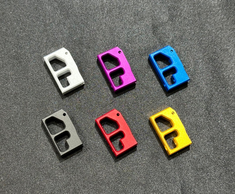 Revanchist Aluminum Long Flat Type B Adjustable Trigger for Hi-Capa GBB Pistols Airsoft Series ( Black / Silver / Red / Gold / Blue / Purple )-Gold