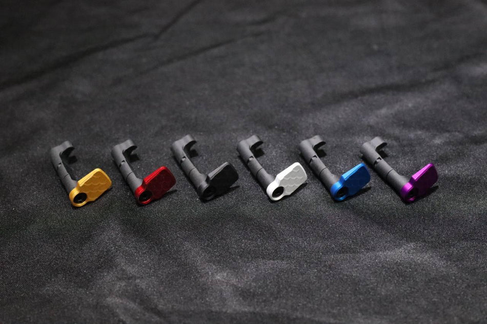 Revanchist Aluminum Magazine Release Set Type A for Hi-Capa GBB Pistols Airsoft Series ( Black / Silver / Red / Gold / Blue / Purple )-Blue