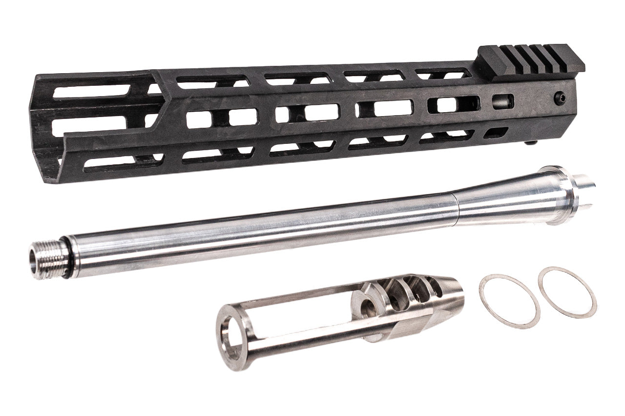 Revanchist 10.5" Forged Pattern Carbon Fiber M-LOK Handguard Rail Conversion Kit For Marui TM MWS / SAVIA PCC H 7.5 GBBR Series