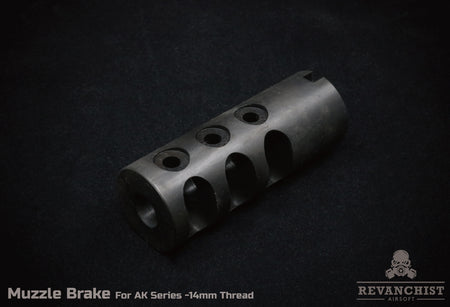 Revanchist Muzzle Brake for AK Airsoft Series 14mm CCW Thread ( Black )
