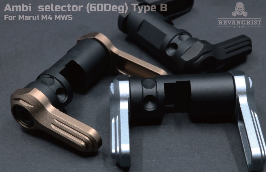 Revanchist Ambi Selector ( 60 Deg ) Type B For Marui M4 MWS GBBR