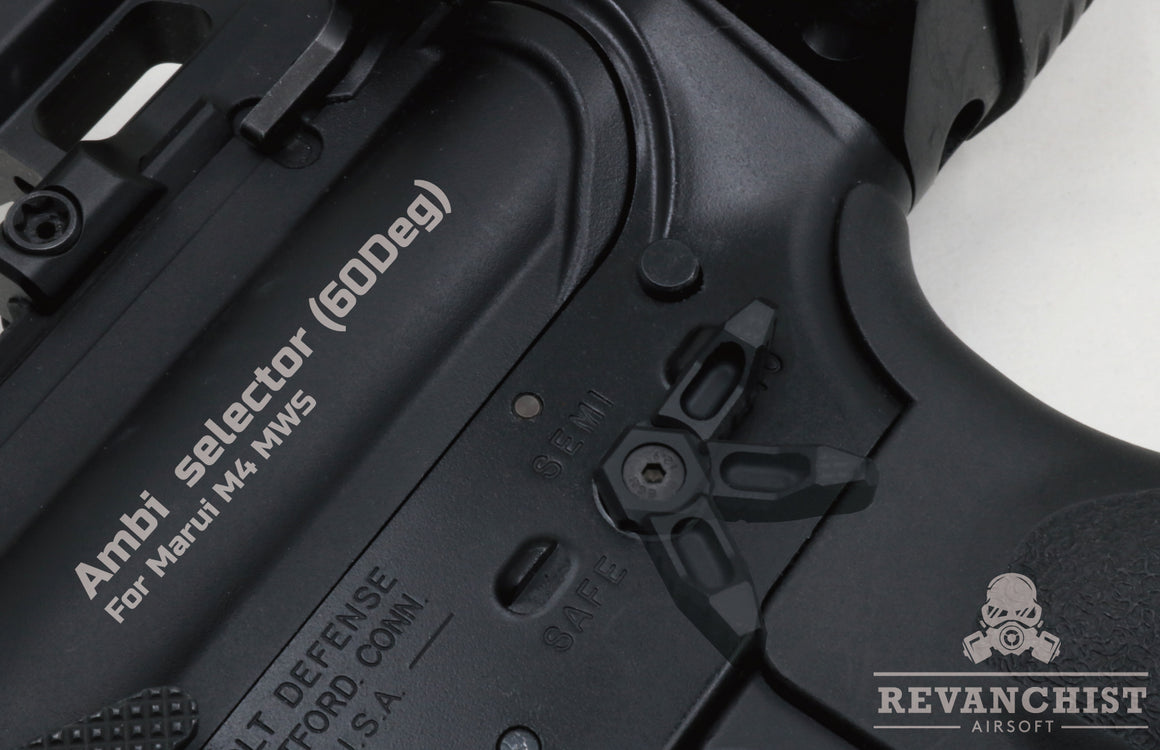 Revanchist Ambi Selector ( 60 Deg ) Type B For Marui M4 MWS GBBR