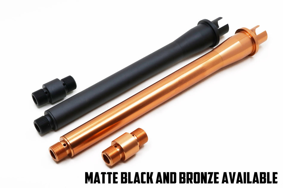 Revanchist Aluminum Outer Barrel For Marui TM M4 MWS MTR GBBR ( 6.5 / 7.5 / 8.5 / 9.5 / 10.3 / 11.5 inch ) ( Black / Bronze )-Silver-6.5 inch