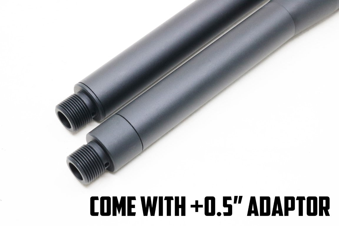 Revanchist Aluminum Outer Barrel For Marui TM M4 MWS MTR GBBR ( 6.5 / 7.5 / 8.5 / 9.5 / 10.3 / 11.5 inch ) ( Black / Bronze )-Silver-6.5 inch