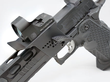 Revanchist Fast Mounting Optics Mount with Adjustable Thumb Rest for TM Marui Hi-Capa GBB Pistol Airsoft Series -Matte Silver