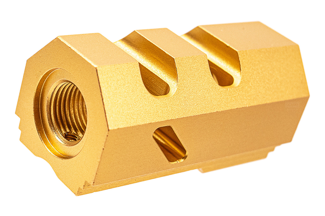 Revanchist 14mm CCW Dr.Black Style Compensator For Hi-Capa GBBP Series-Gold