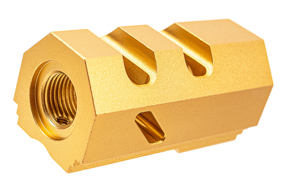 Revanchist 14mm CCW Dr.Black Style Compensator For Hi-Capa GBBP Series-Gold