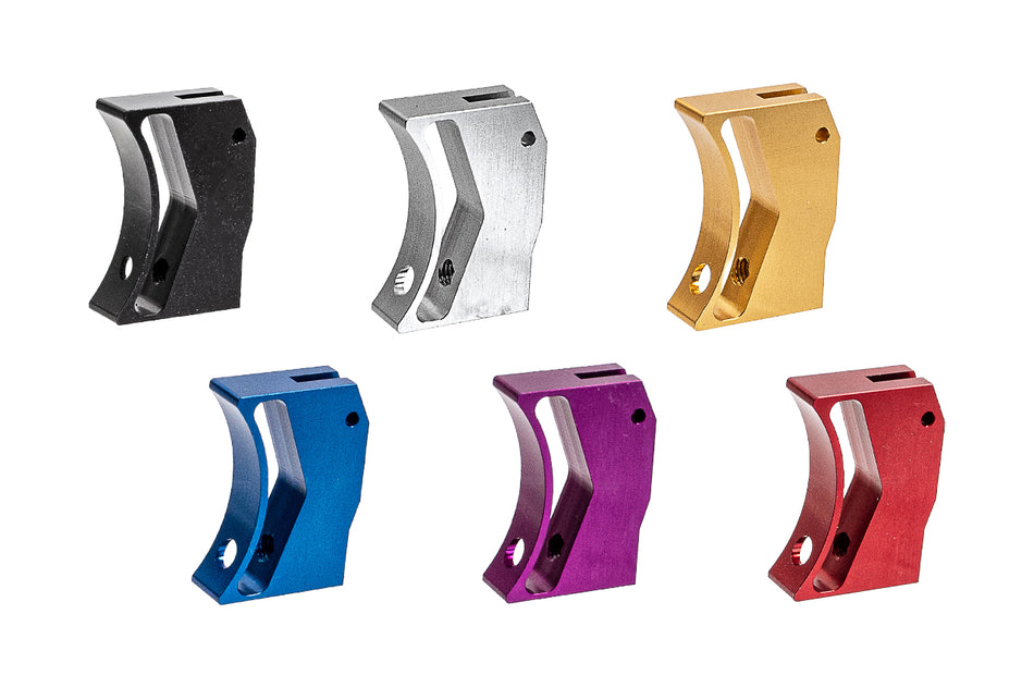 Revanchist Type D Aluminum Adjustable Curved Trigger For Marui TM Hi-Capa GBBP Series-Purple