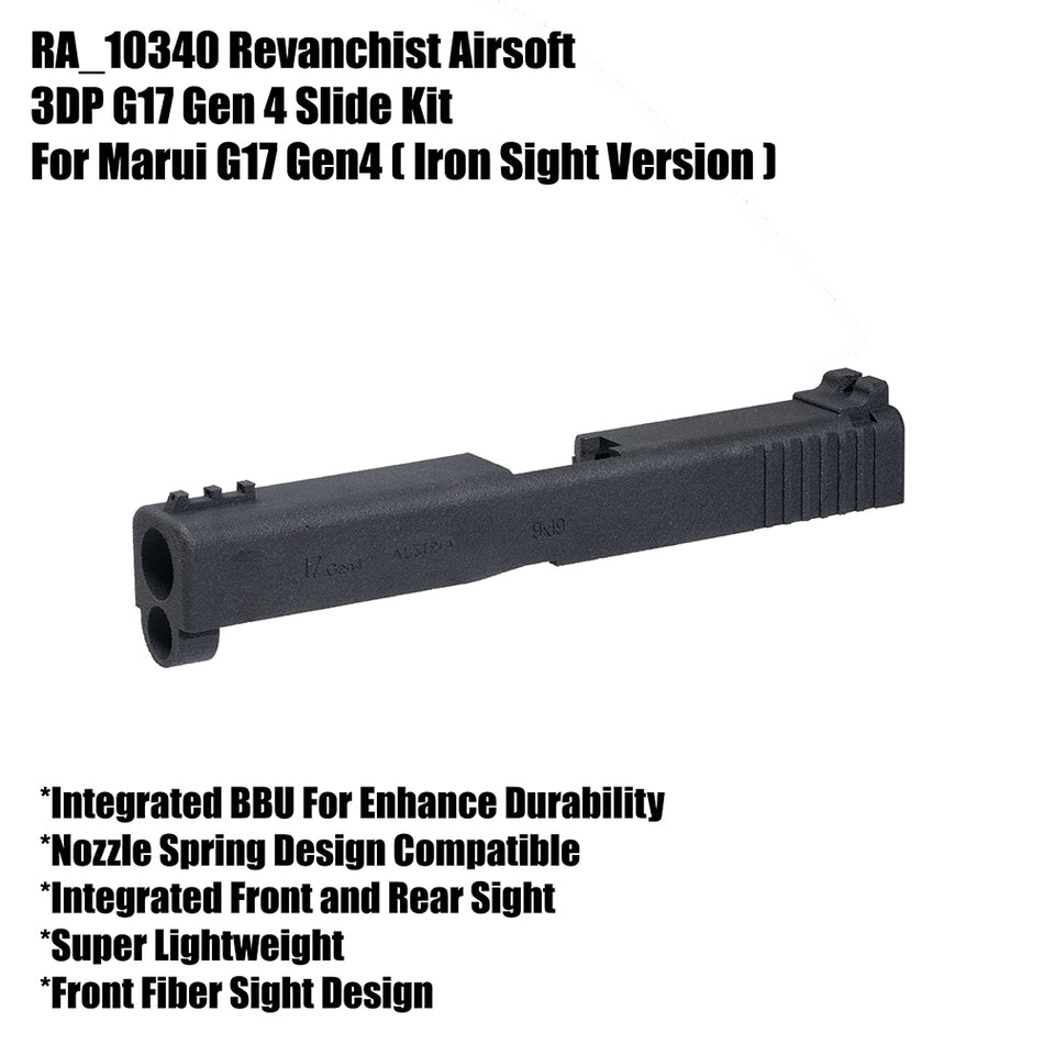 Revanchist G17 Gen4 Slide Kit For TM Marui G Model 17 Gen4 GBBP Series ( Iron Sight Version ) ( 3DP )