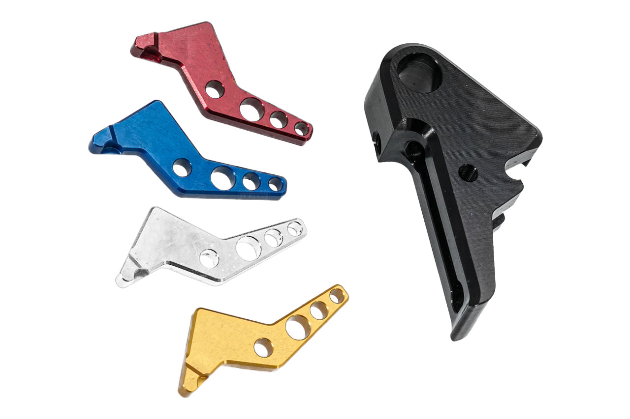 Revanchist CNC Aluminum Flat Trigger Set ( Black Body ) For Umarex VFC Walther PDP GBBP -Blue