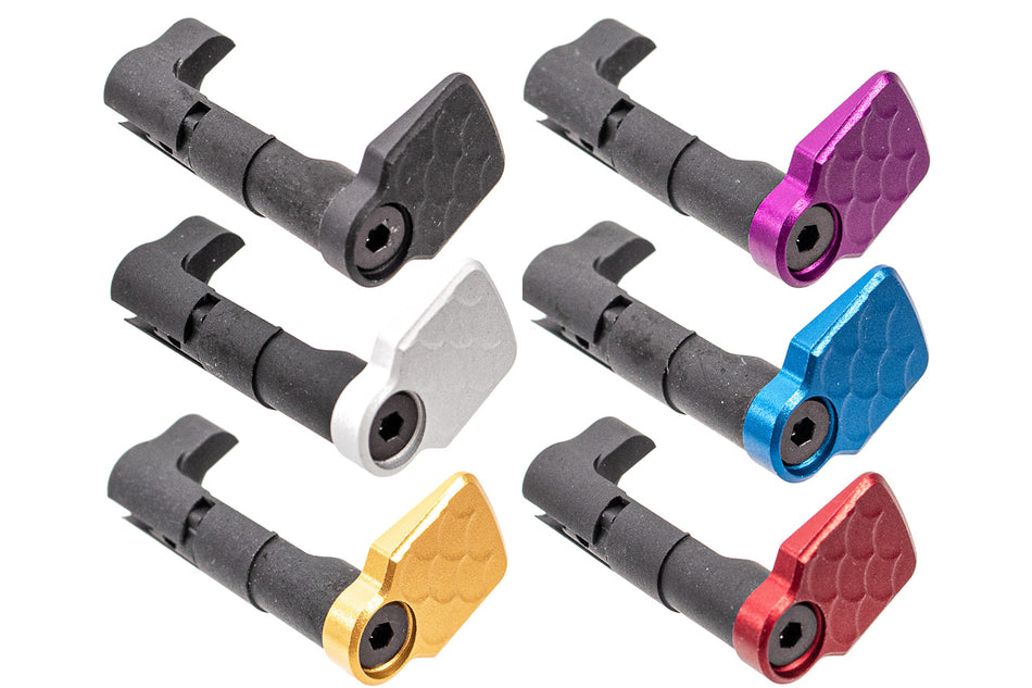 Revanchist Aluminum Magazine Release Set Type A for Hi-Capa GBB Pistols Airsoft Series ( Black / Silver / Red / Gold / Blue / Purple )-Blue