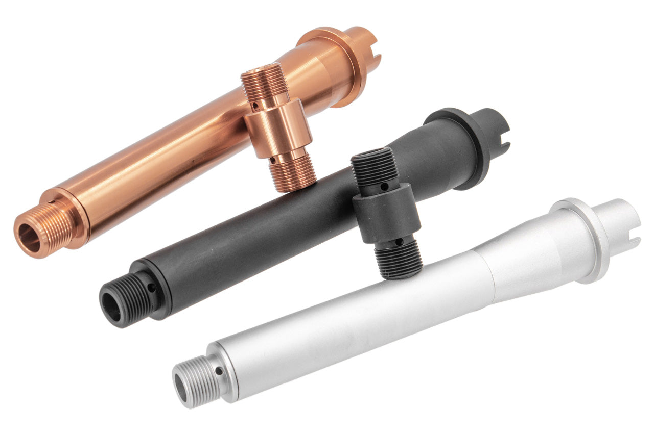 Revanchist Aluminum Outer Barrel For Marui TM M4 MWS MTR GBBR ( 6.5 / 7.5 / 8.5 / 9.5 / 10.3 / 11.5 inch ) ( Black / Bronze )-Silver-6.5 inch