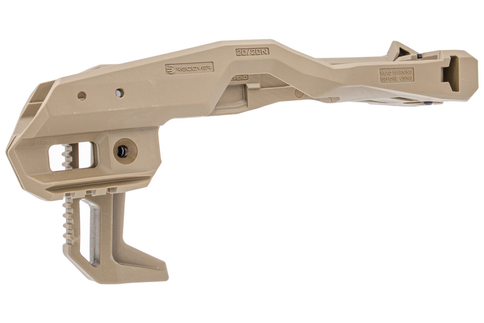 Recover Tactical 20/20NB Stabilizer Kit Stock Tan for Glock 17 / 19 / 45 / 19X ( Fit for UMAREX / Cybergun / VFC Glock GBB Pistol Airsoft )