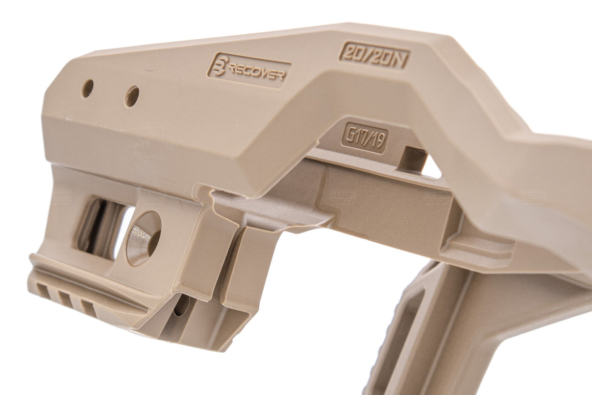 Recover Tactical 20/20NB Stabilizer Kit Stock Tan for Glock 17 / 19 / 45 / 19X ( Fit for UMAREX / Cybergun / VFC Glock GBB Pistol Airsoft )