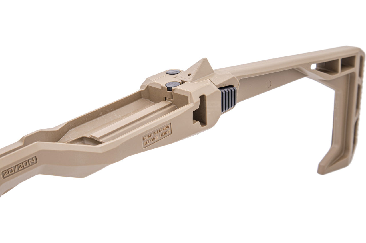 Recover Tactical 20/20NB Stabilizer Kit Stock Tan for Glock 17 / 19 / 45 / 19X ( Fit for UMAREX / Cybergun / VFC Glock GBB Pistol Airsoft )