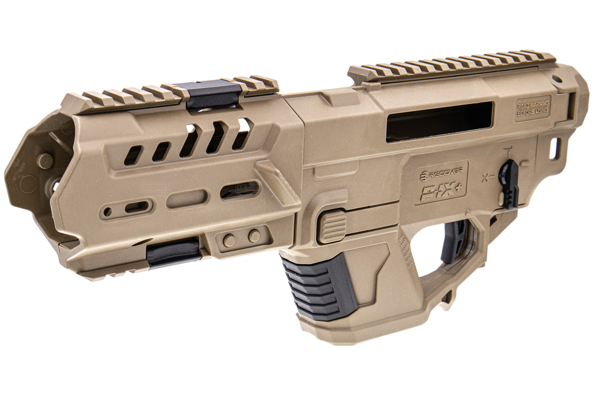 Recover Tactical P-IX+ Modular AR Platform for Pistols – For Umarex / VFC Glock 17 & 19 Airsoft Ver. ( Without Stock ) ( Tan )