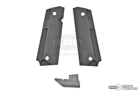 Ready Fighter AER Style 1911 Grip MOD 2 ( CNC 6061 Aluminum ) ( Black )