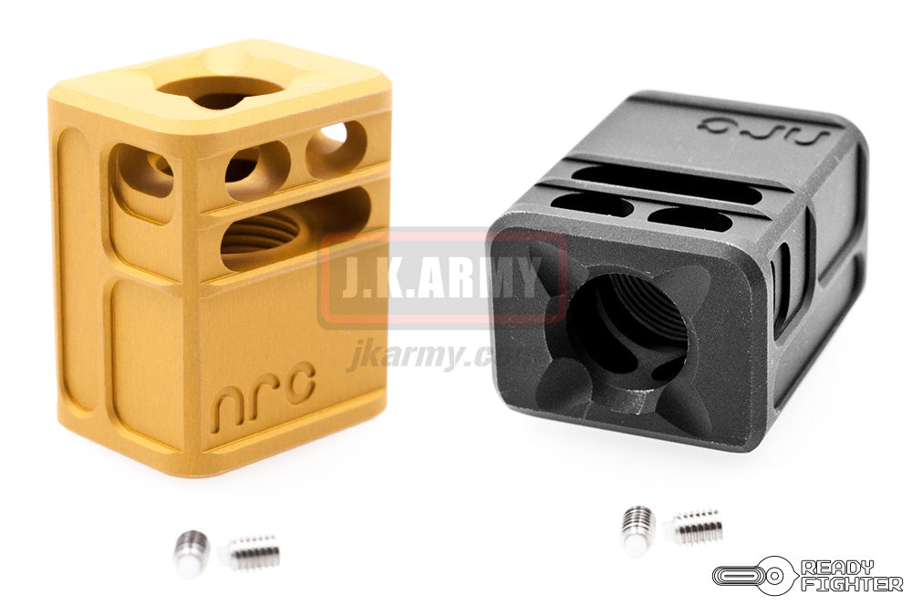Ready Fighter ARC Divison Compensator 14mm CW / CCW Thread ( ARC Division Officially Licensed )-Gold-14mm Clockwise + ( 14CW )