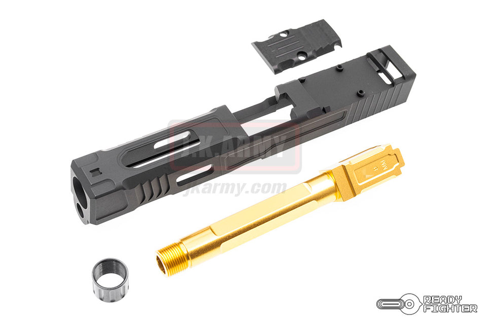 Ready Fighter FI Style MARK 2 Slide Set For Marui 18C ( Black ) ( MK2 )