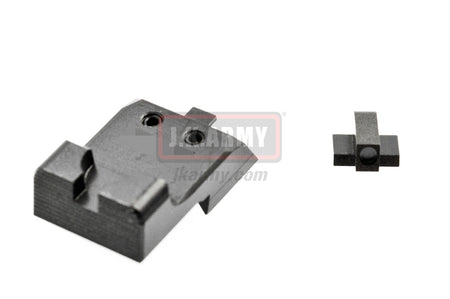 Ready Fighter HEI Style Ledge Black Front and Rear Sight Combo Novak Cut for Marui MEU / 1911