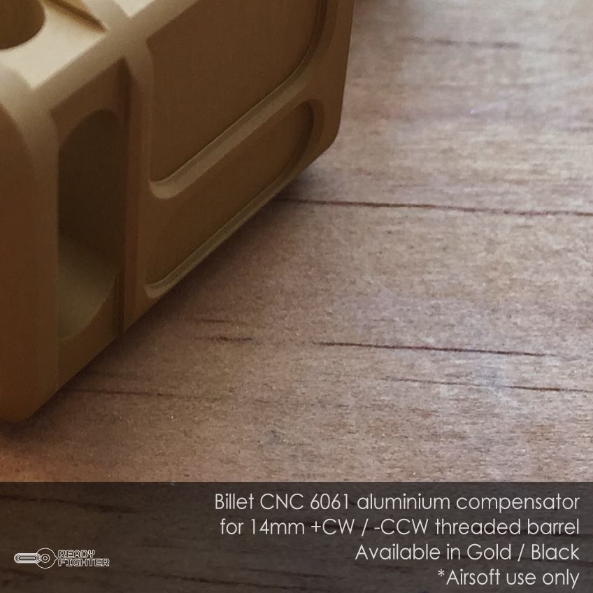 Ready Fighter ARC Divison SPARC-M Compensator 14mm CCW Thread Gold