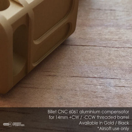 Ready Fighter ARC Divison SPARC-M Compensator 14mm CCW Thread Gold