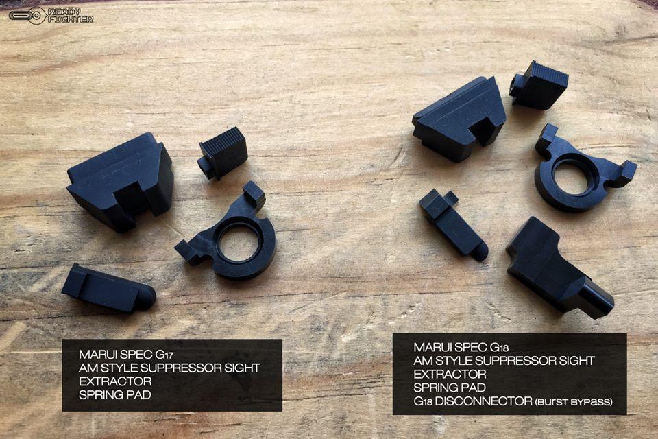 Ready Fighter Neo Style RMR Cut Slide Set For Marui Model 18 GBB ( Grey / Bronze )-Light Bronze