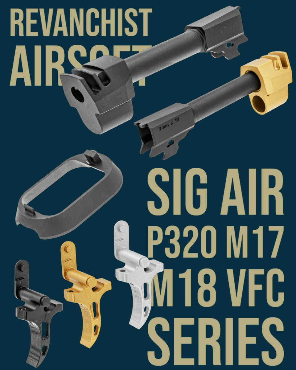Revanchist AC Style CNC Dual Adjustable Curved Trigger For SIG AIR / VFC P320 M17 M18 GBBP-Gold