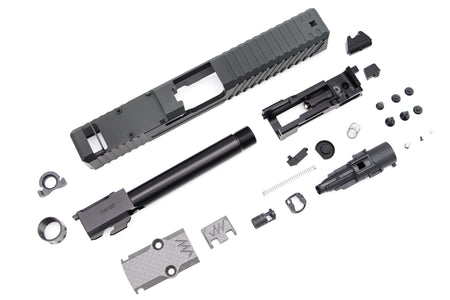 JagerWerks Officially Licensed F9 RMR Cut Slide Set For Tokyo Marui G Model TM G17 Gen3 ( Black )