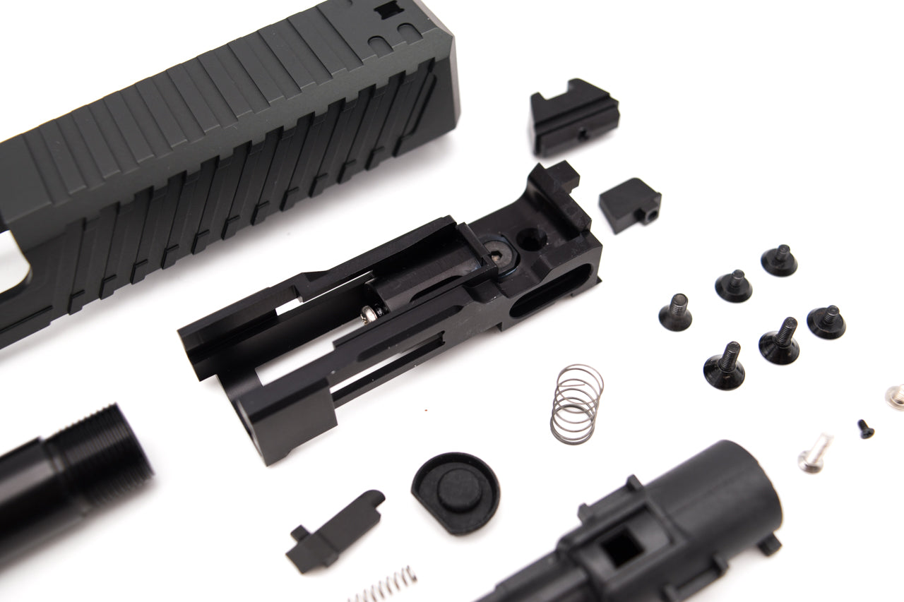 JagerWerks Officially Licensed F9 RMR Cut Slide Set For Tokyo Marui G Model TM G17 Gen3 ( Black )