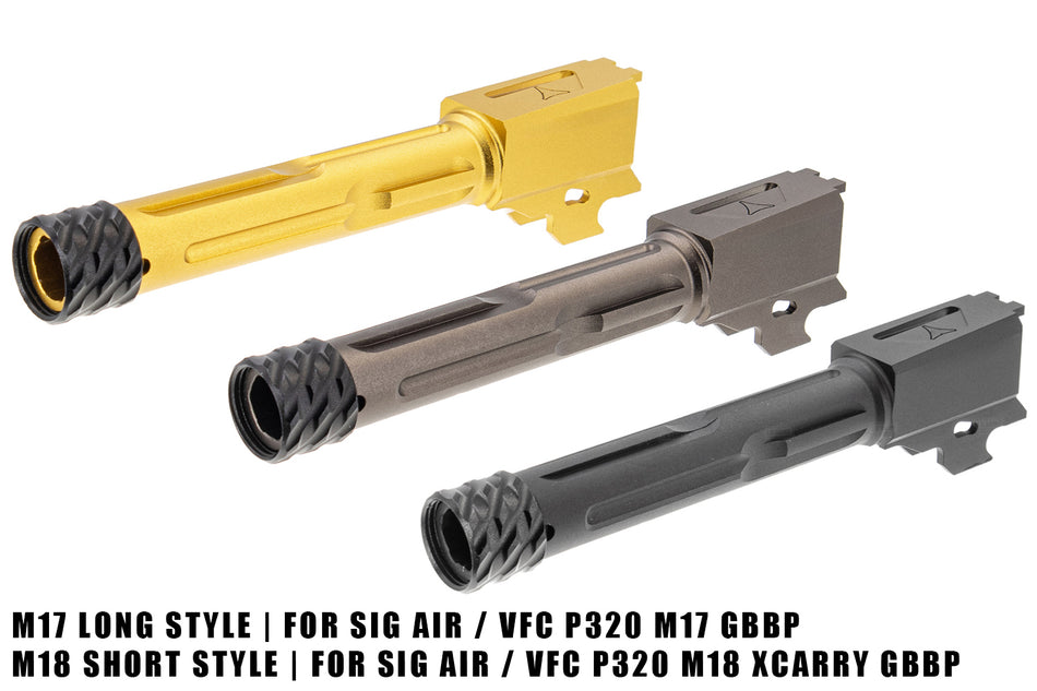 RGW K Style Outer Barrel 14mm CCW For SIG AIR / VFC P320 M17 M18 XCarry GBBP-M18 Model-Black