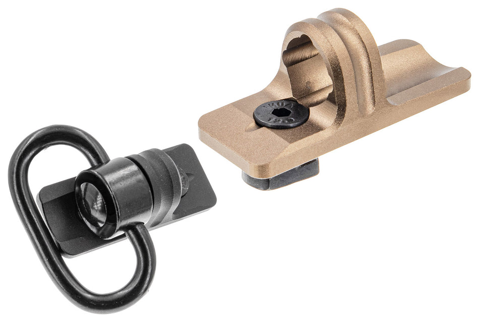 RGW QD Sling Mount For M-LOK Handguard Rail ( Black / DE )-Dark Earth ( DE )